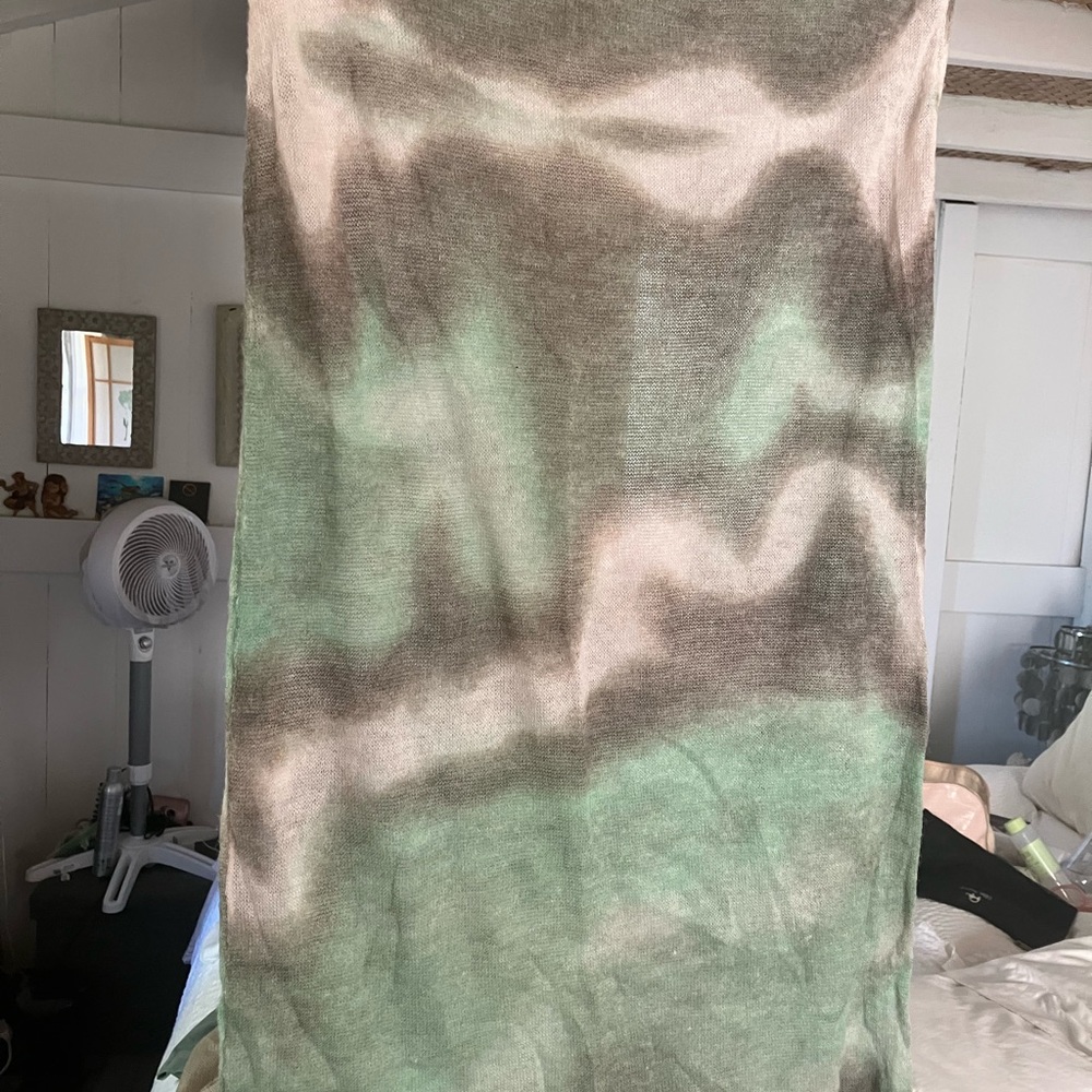 Green and Brown long sheer sexy elegant skirt